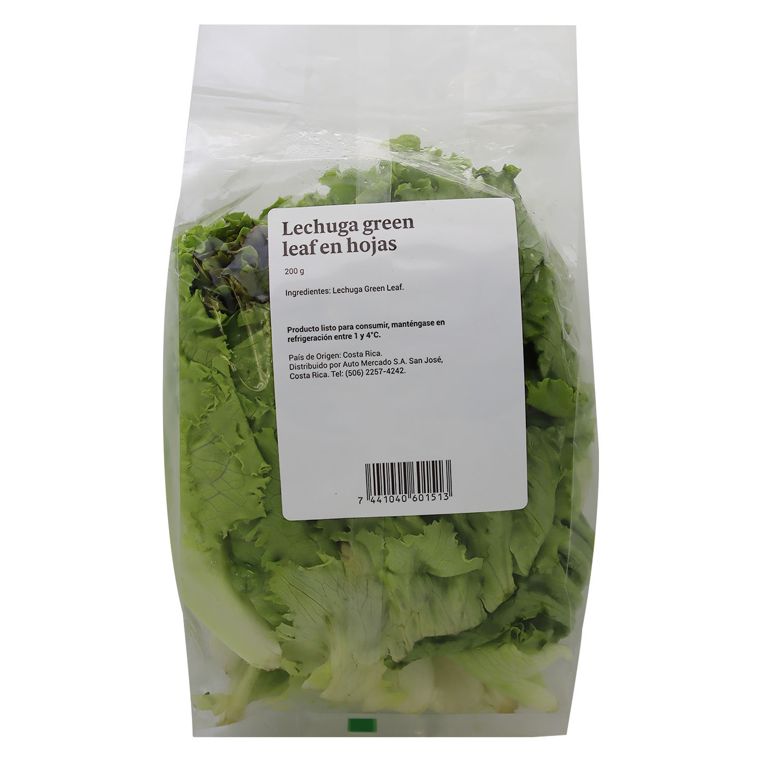 Ensalada Lechuga Green Leaf Auto Mercado Paquete 200 G