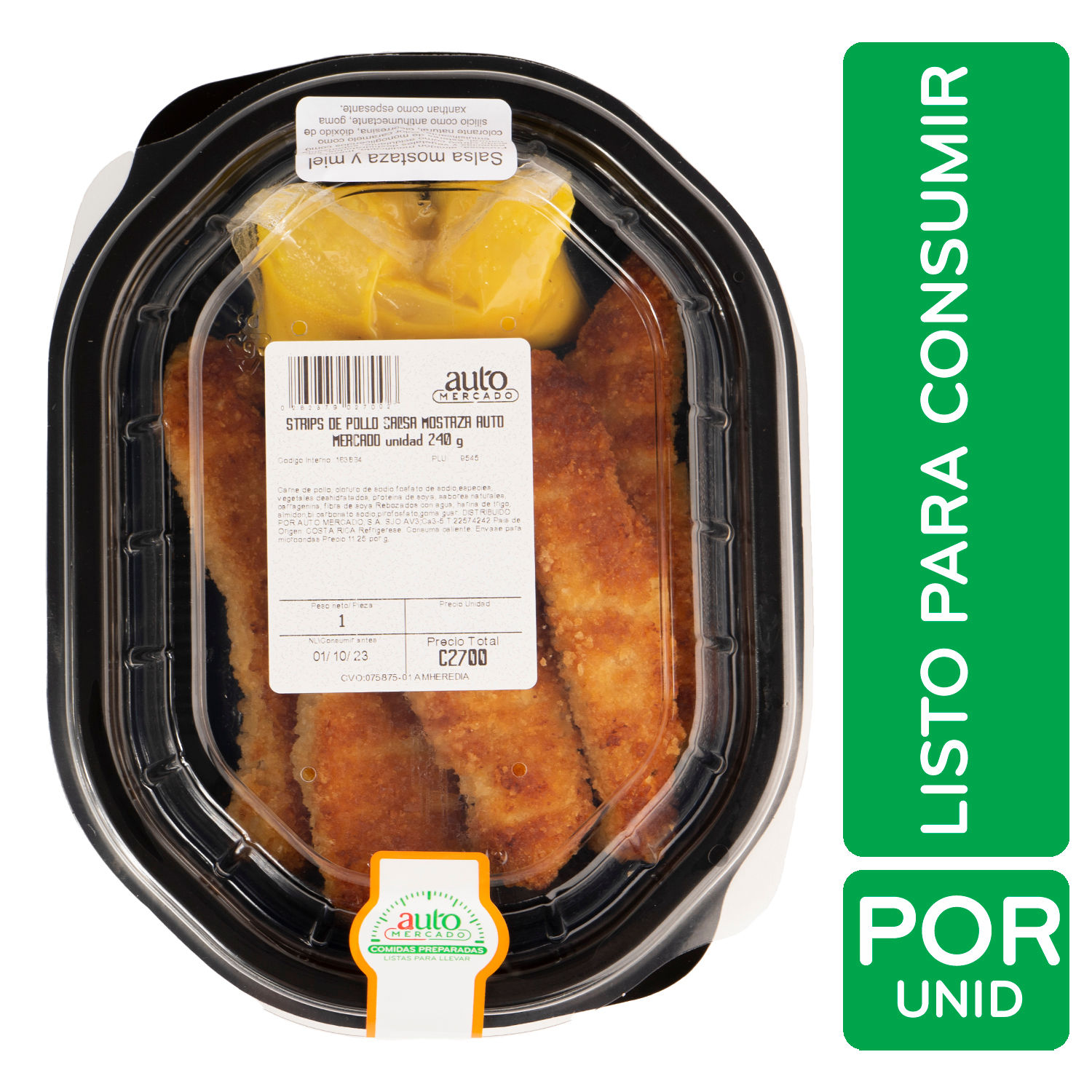 Strips De Pollo Con Salsa Mostaza Miel Auto Mercado Unidad