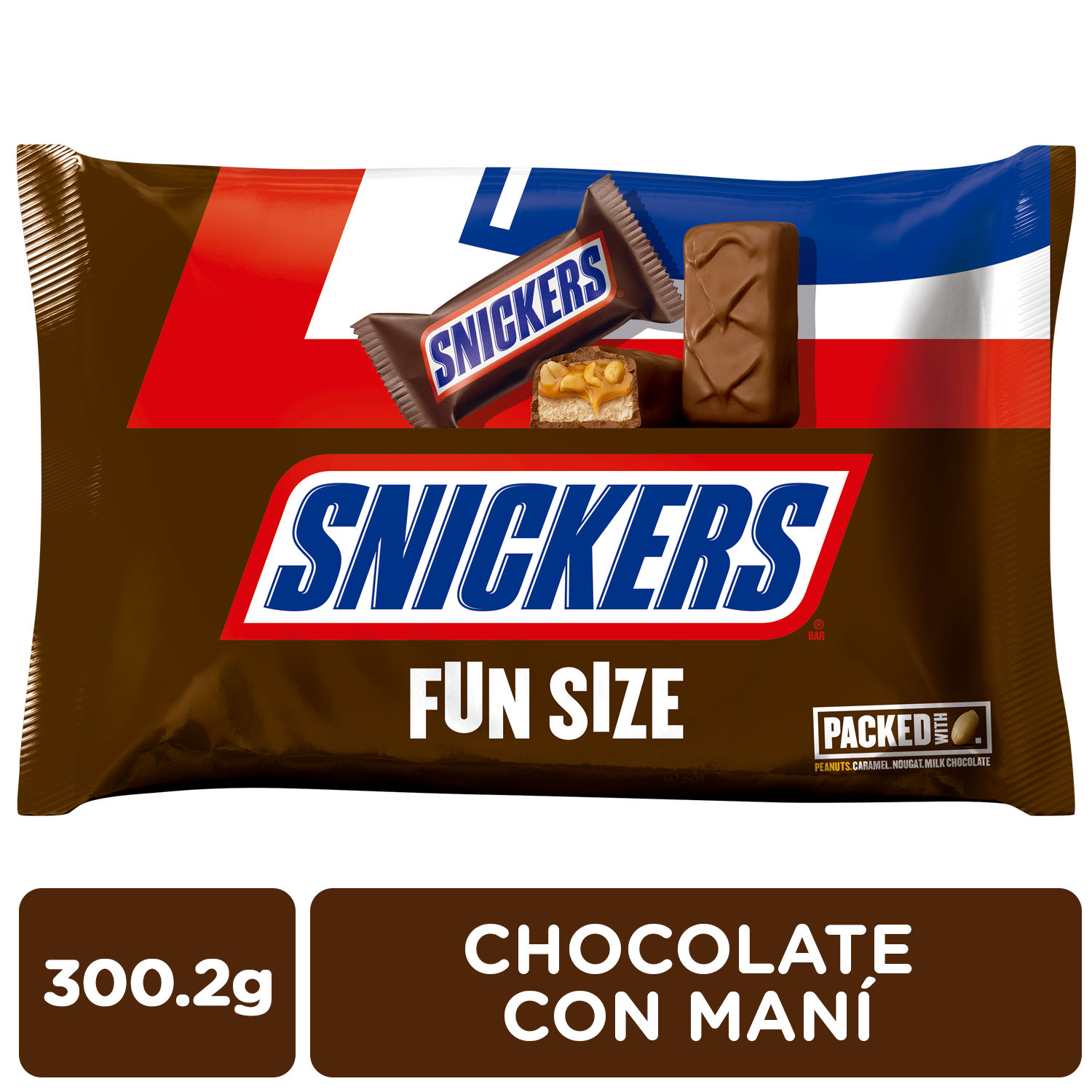 Chocolate Fun Size Snickers Paquete 300.2 G