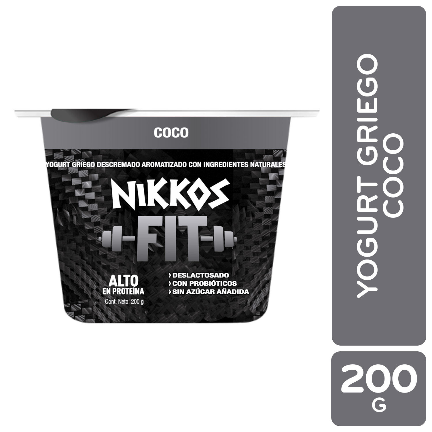 Yogurt Griego Fit Coco Nikkos Auto Mercado