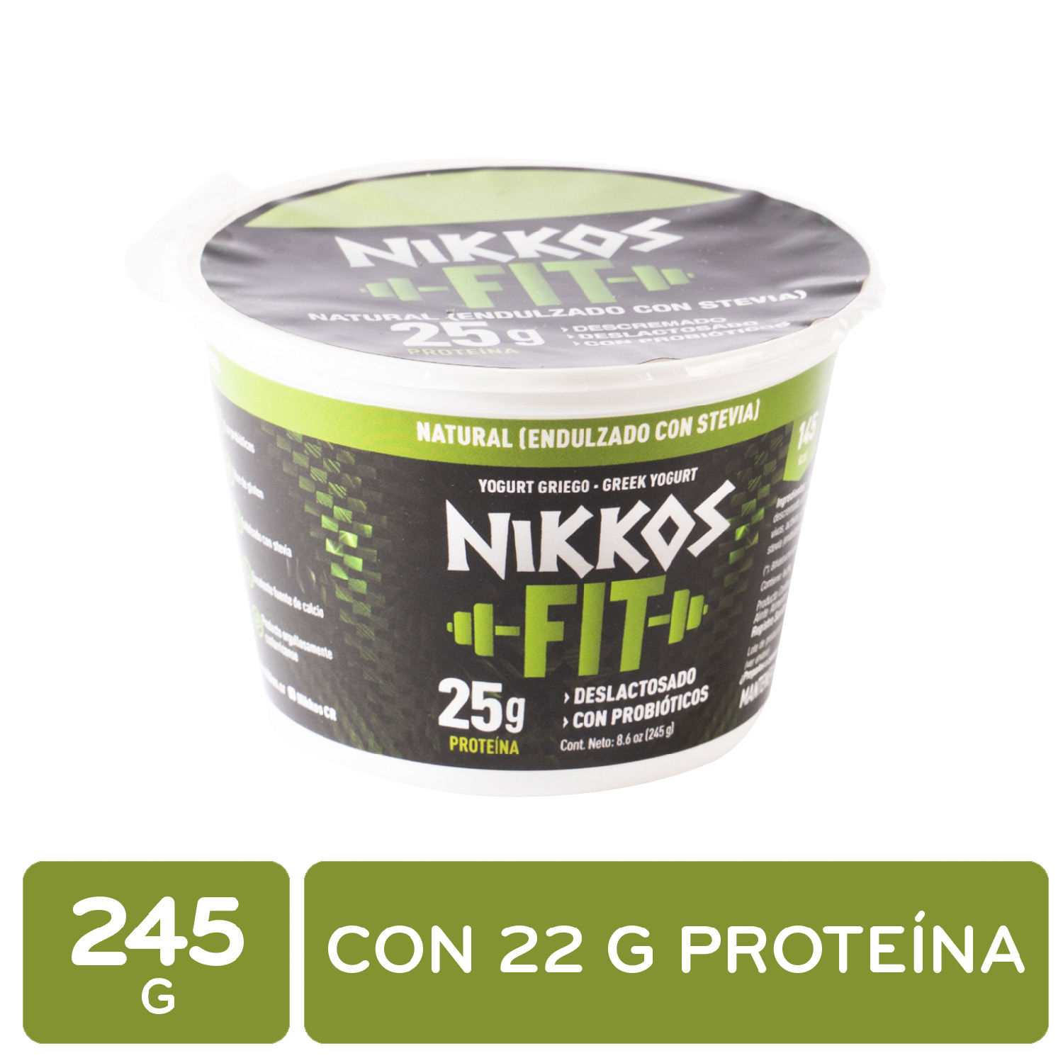 Yogurt Griego Fit Natural Nikkos Auto Mercado