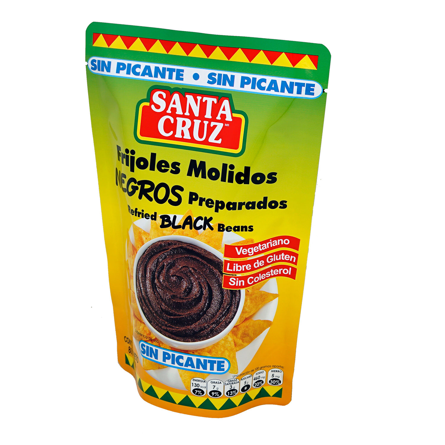 Frijol Molido Negro Sin Picante Santa Cruz Paquete 800 G