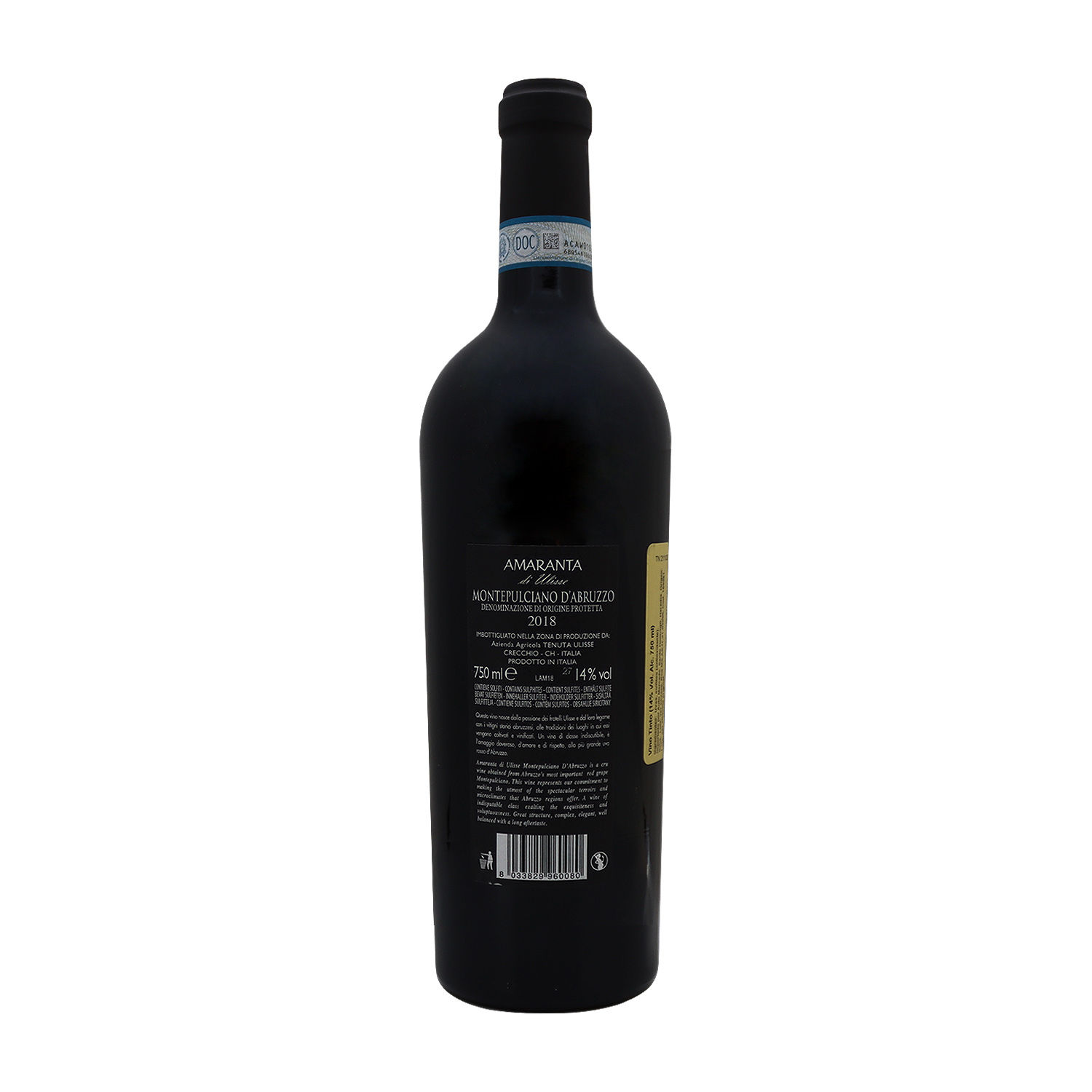 Vino Tinto Italia Montepulciano D Abruzzo Amaranta Tenuta Ulisse