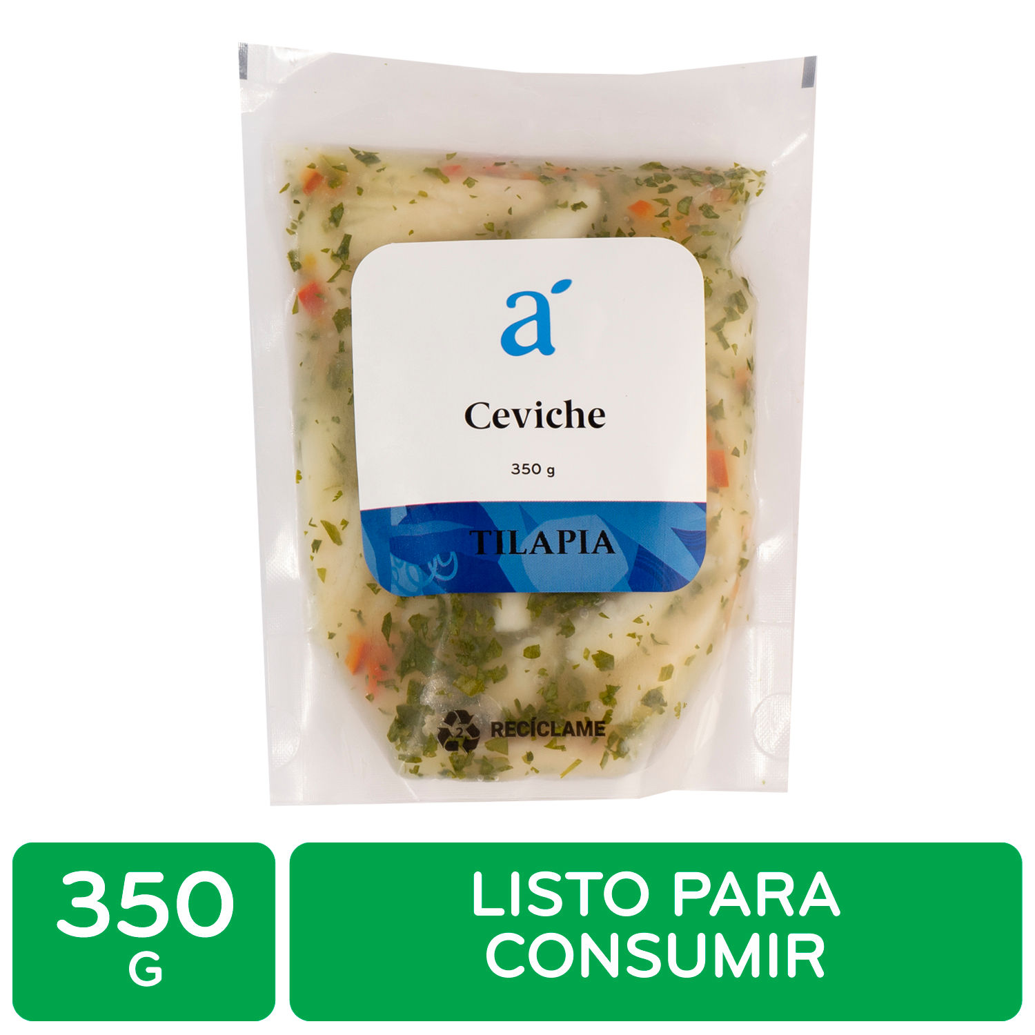 Ceviche Tilapia Aquicola Auto Mercado Bolsa 350 G