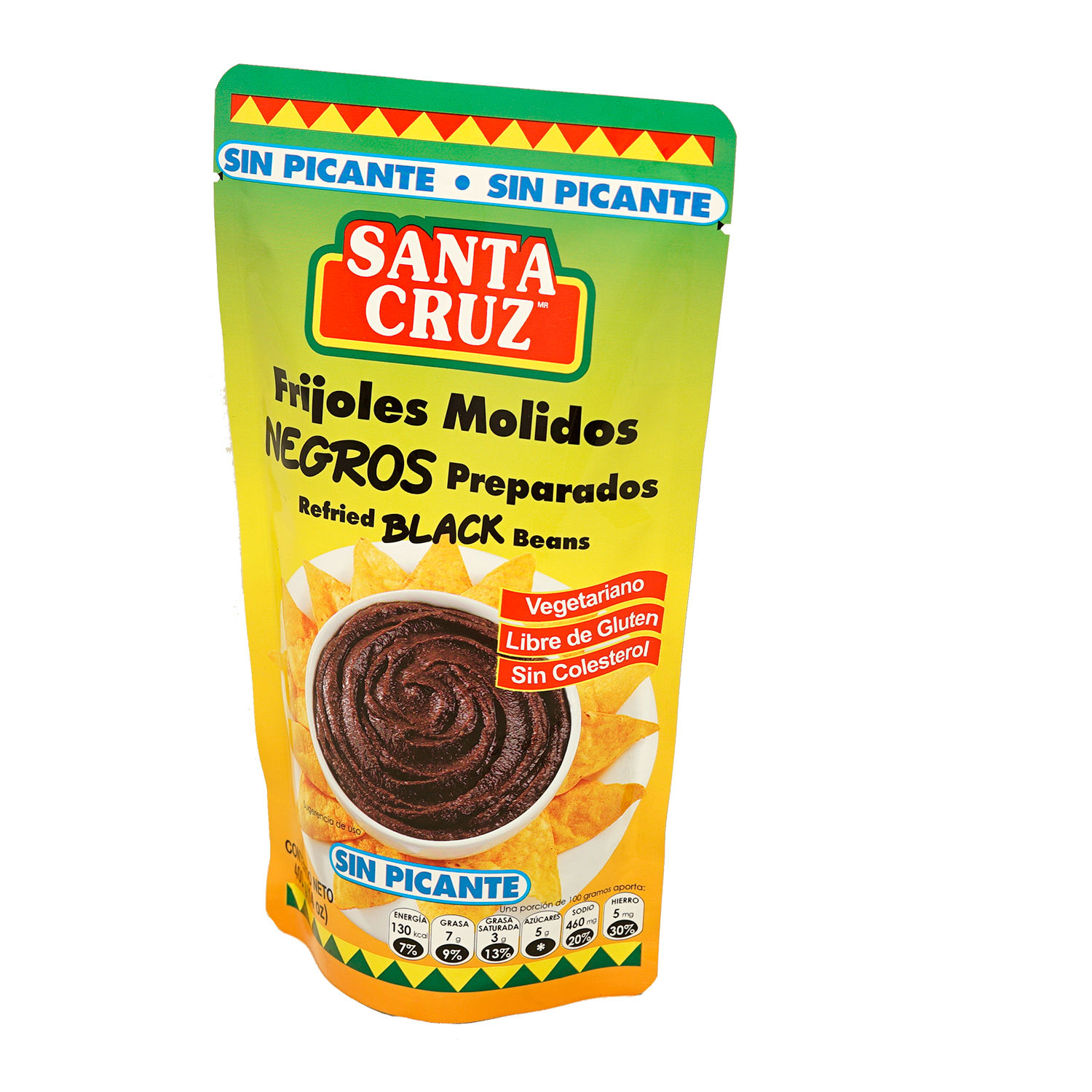 Frijol Molido Negro Sin Picante Santa Cruz Paquete 400 G