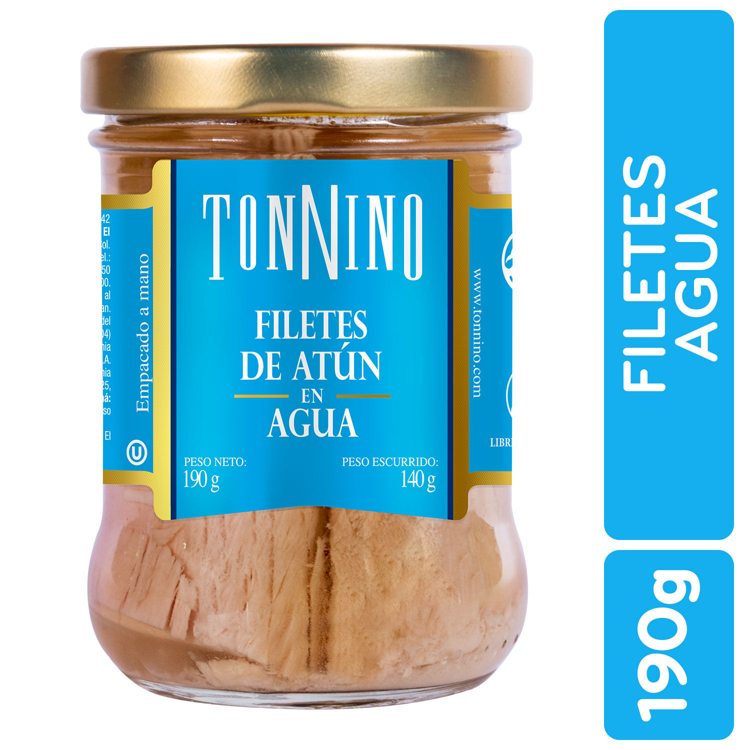 Atun Filete Agua Tonnino Frasco 190 G | Auto Mercado
