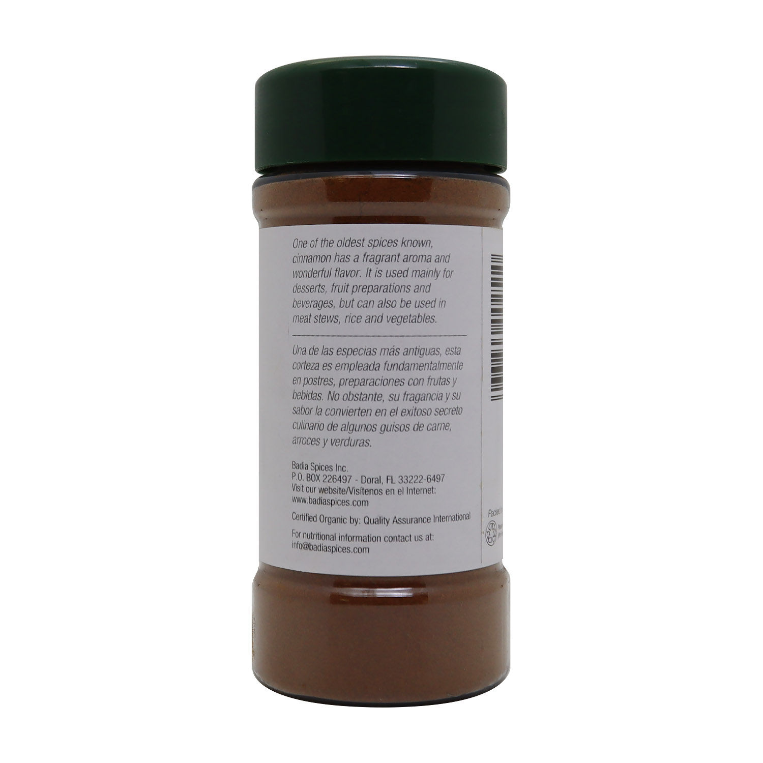 Canela Polvo Organico Badia Envase 56.7 G