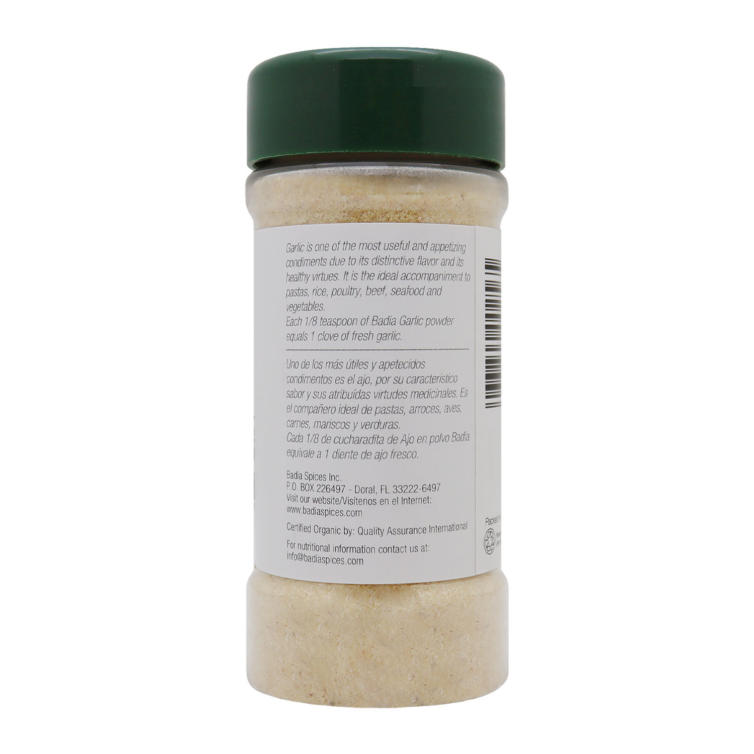 Ajo Polvo Organico Badia Envase 85,04 G