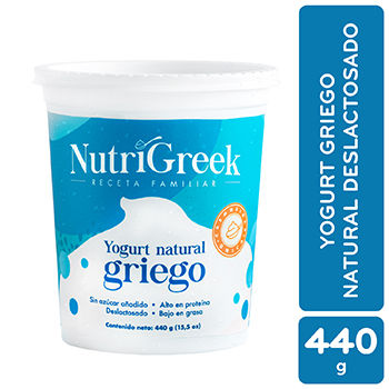 Yogurt Griego Natural Nutrigreek Envase 440 G