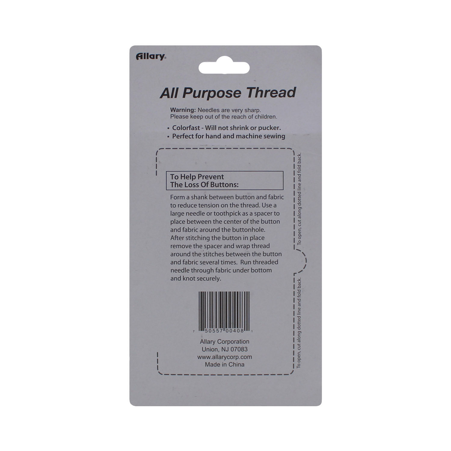 Allary Craft and Sew - Needle and Thread Kit 408