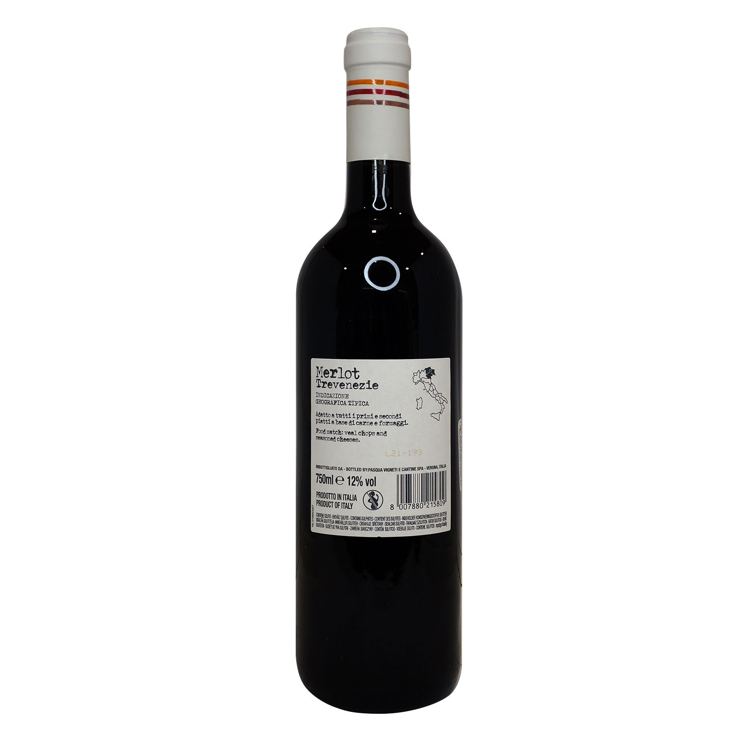 Vino Tinto Italia Merlot Pasqua Botella 750 Ml