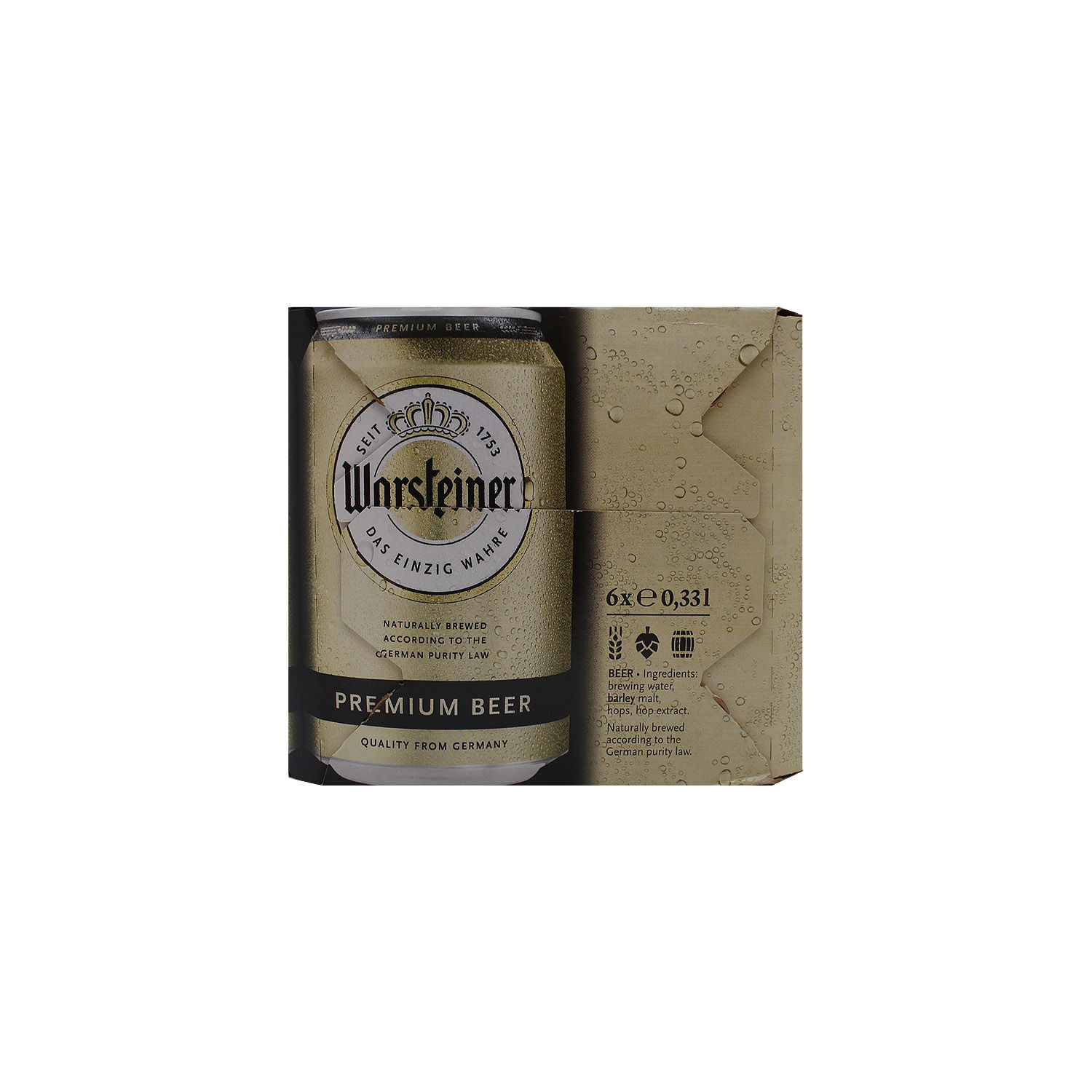 Cerveza Importada Alemania Pack Warsteiner Caja 1980 Ml