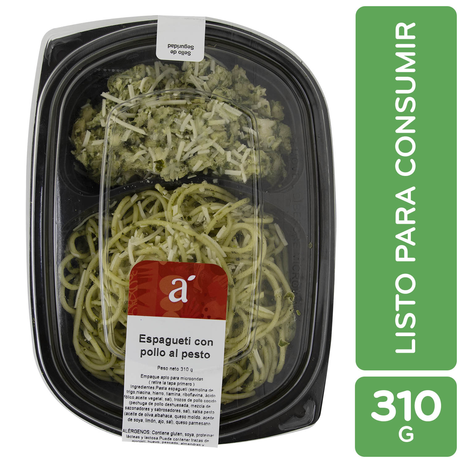 Pasta Espagueti Al Pesto Con Pollo Auto Mercado Unidad 310 G