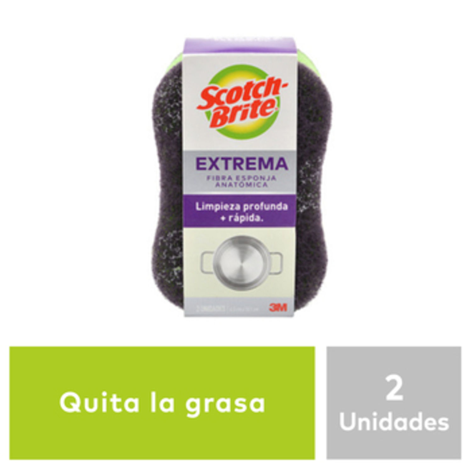 Esponja Doble Uso Extreme Scotch Brite Blister 2 Unid