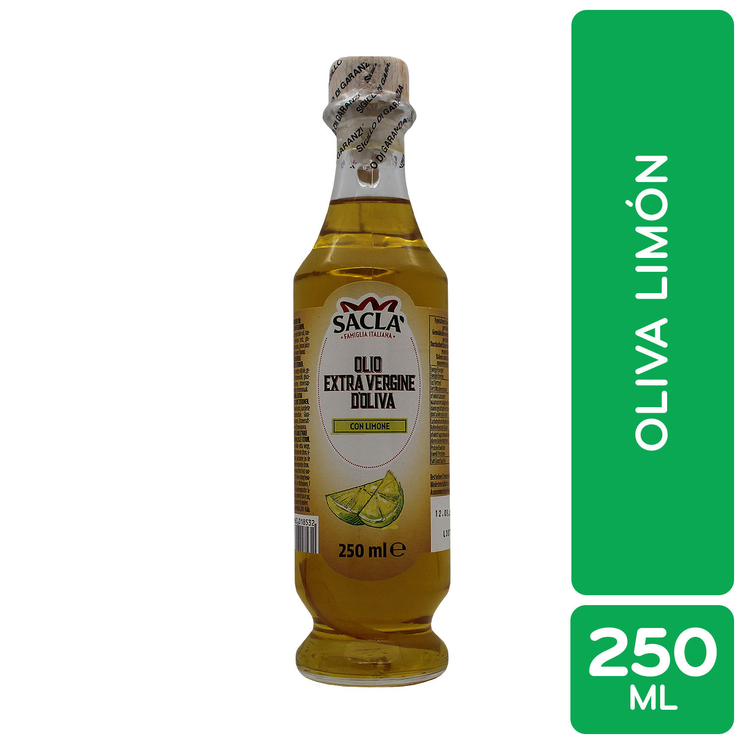 Aceite Oliva Extra Virgen Limon Sacla Botella 250 Ml