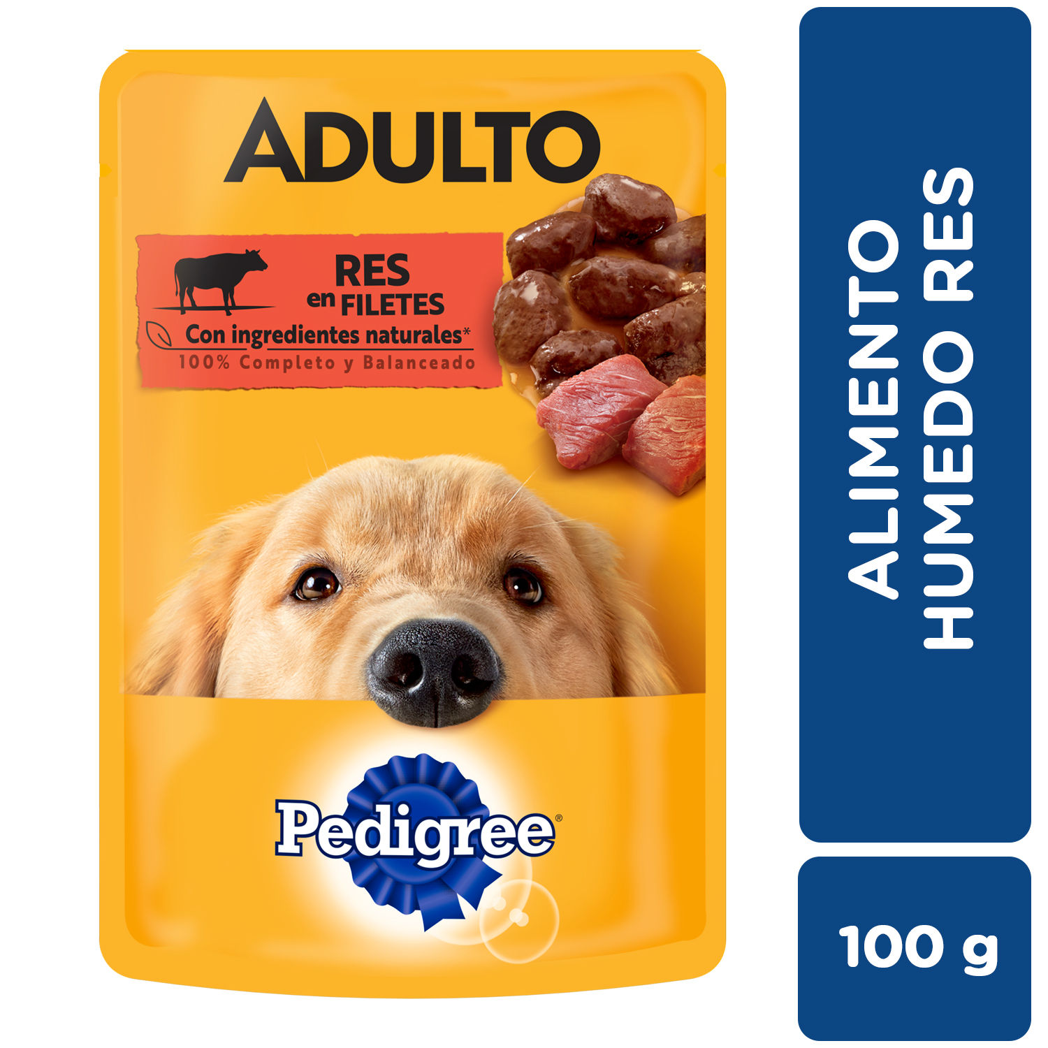 Alimento Perro Humedo Adulto Res Pedigree Bolsa 100 G