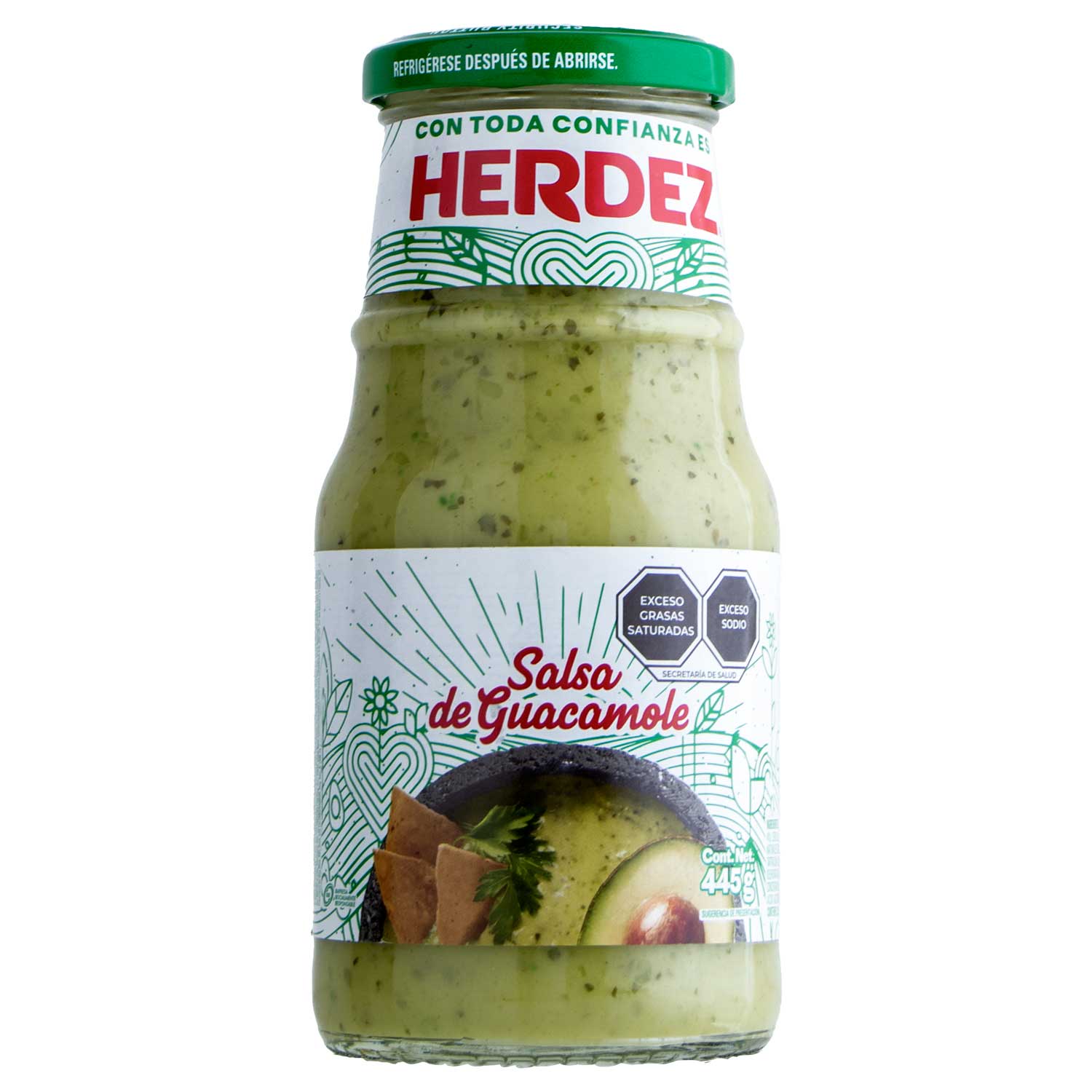 Salsa Guacamole Herdez Frasco 445 G