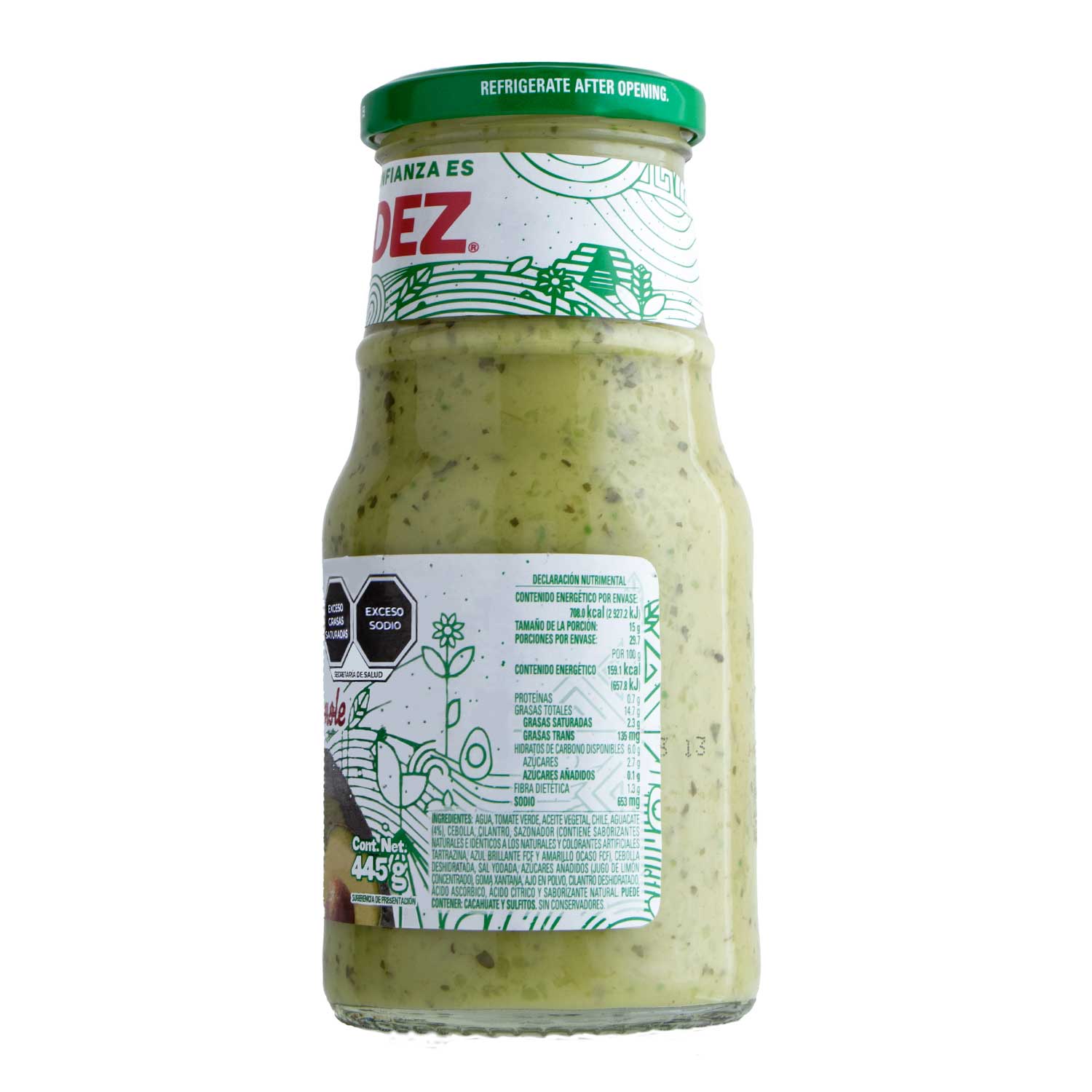 Salsa Guacamole Herdez Frasco 445 G