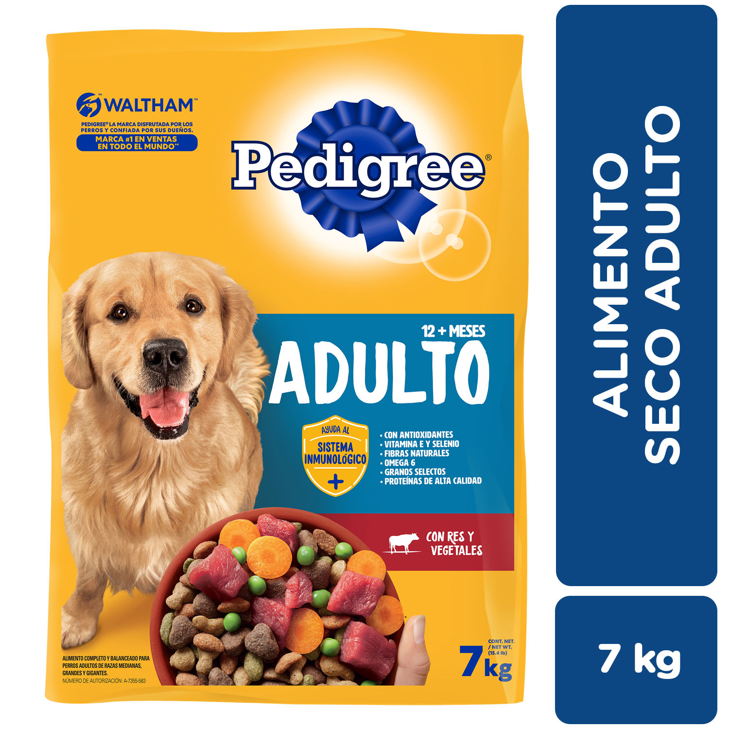 Alimento Perro Seco Adulto Pedigree Bolsa 7 Kg