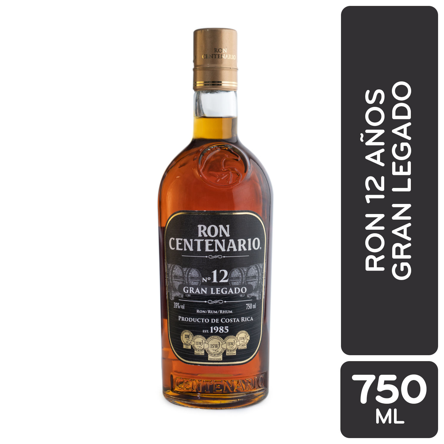 Ron Oscuro 12 Años Centenario Botella 750 Ml