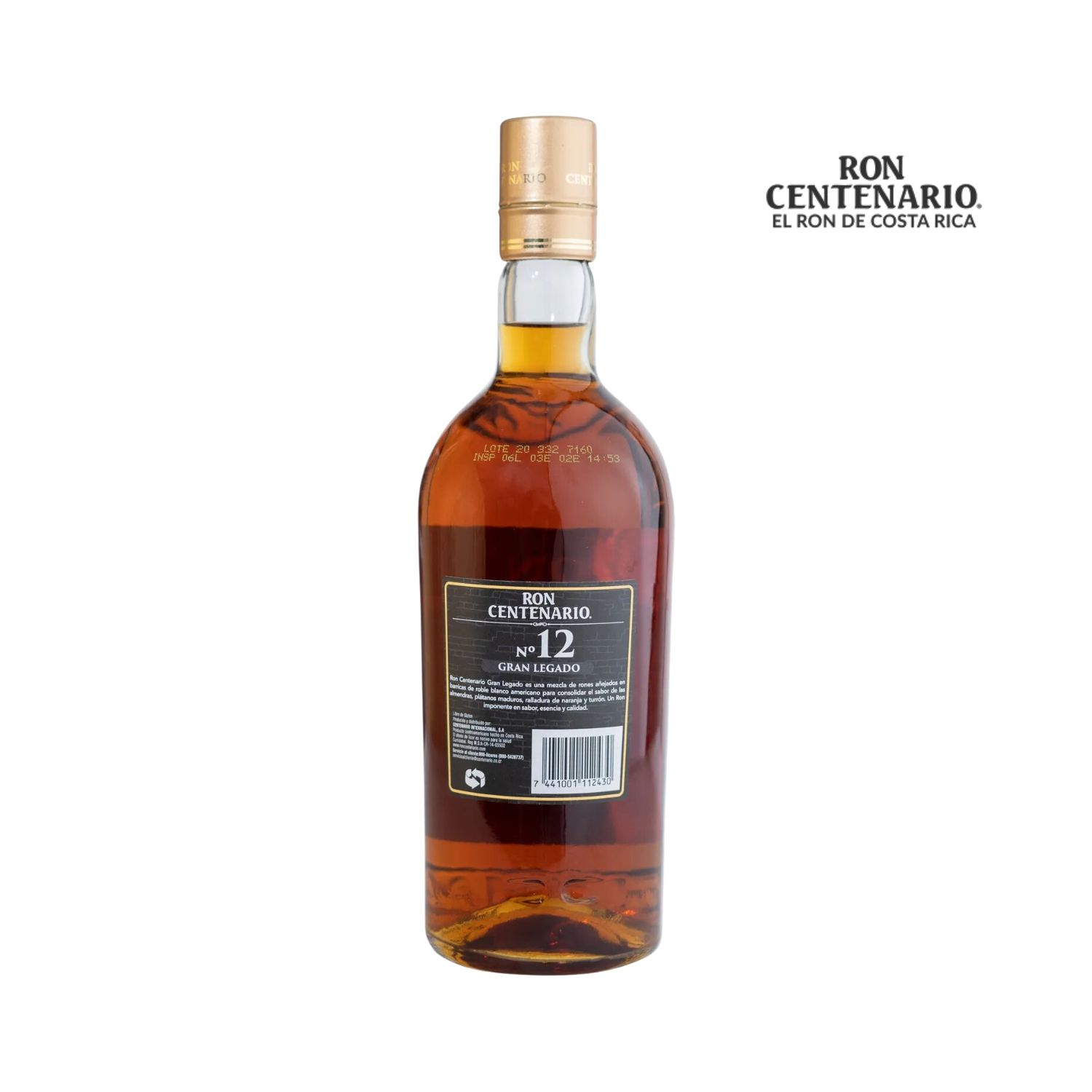 Ron Oscuro 12 Años Centenario Botella 750 Ml