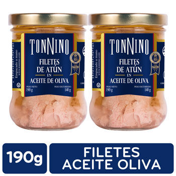 Atun Filete Aceite Oliva 2u Tonnino Paquete 380 G