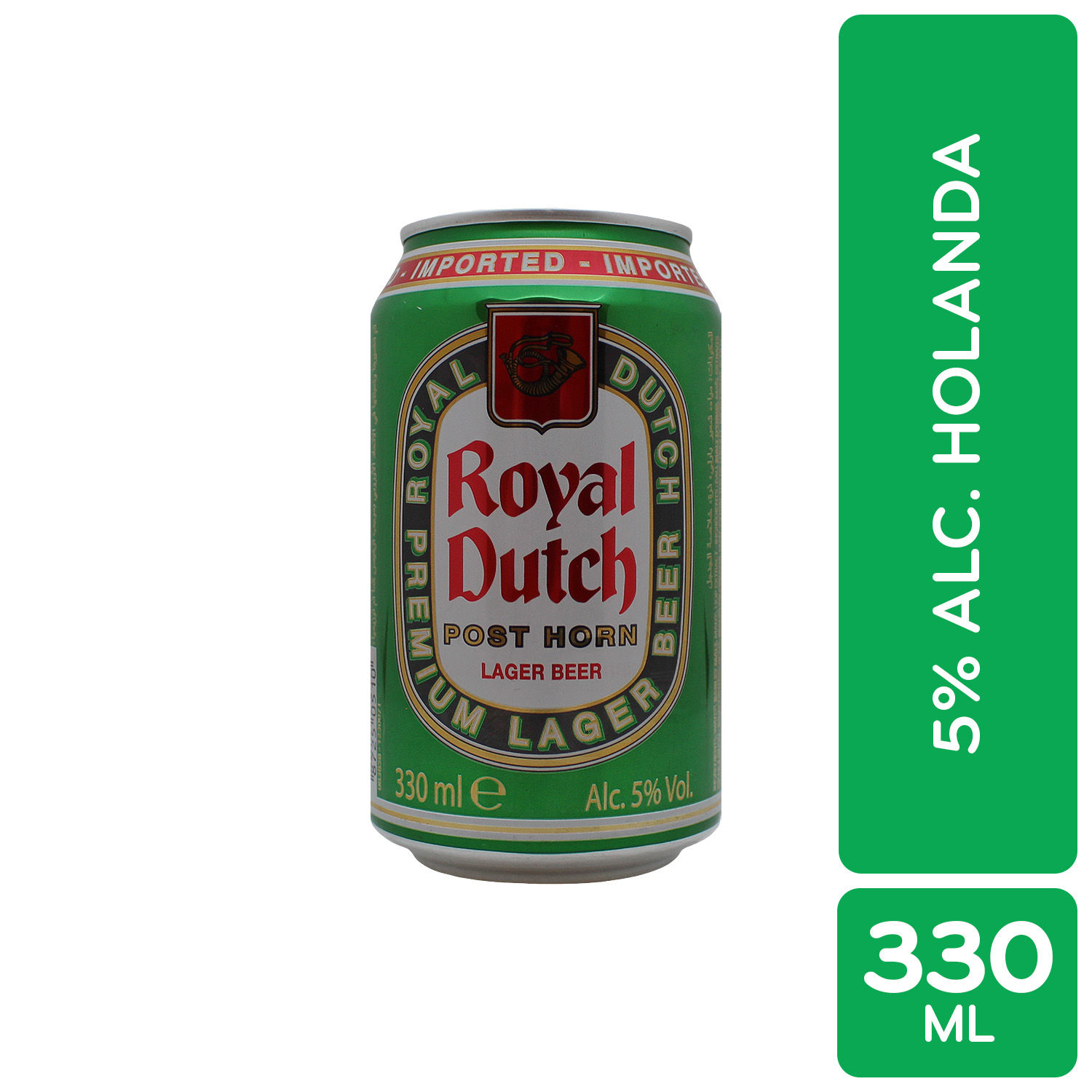 Cerveza Importada Lager 5% Alc. Holanda Royal Dutch Lata 330 Ml