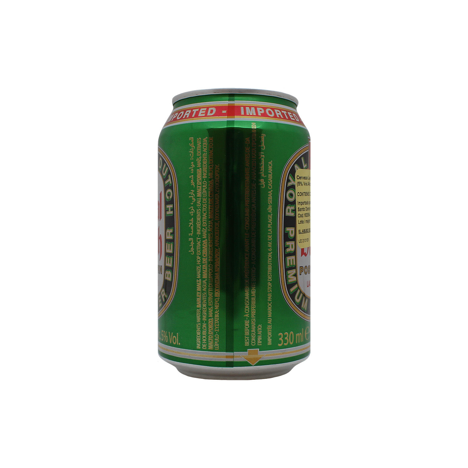 Cerveza Importada Lager 5% Alc. Holanda Royal Dutch Lata 330 Ml