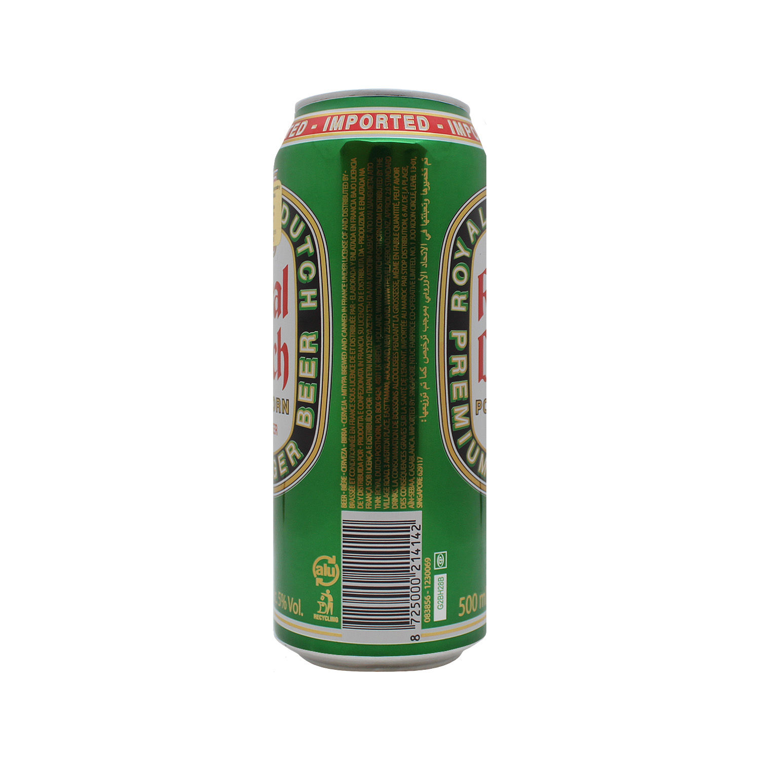 Cerveza Importada Lager 5% Alc. Holanda Royal Dutch Lata 500 Ml