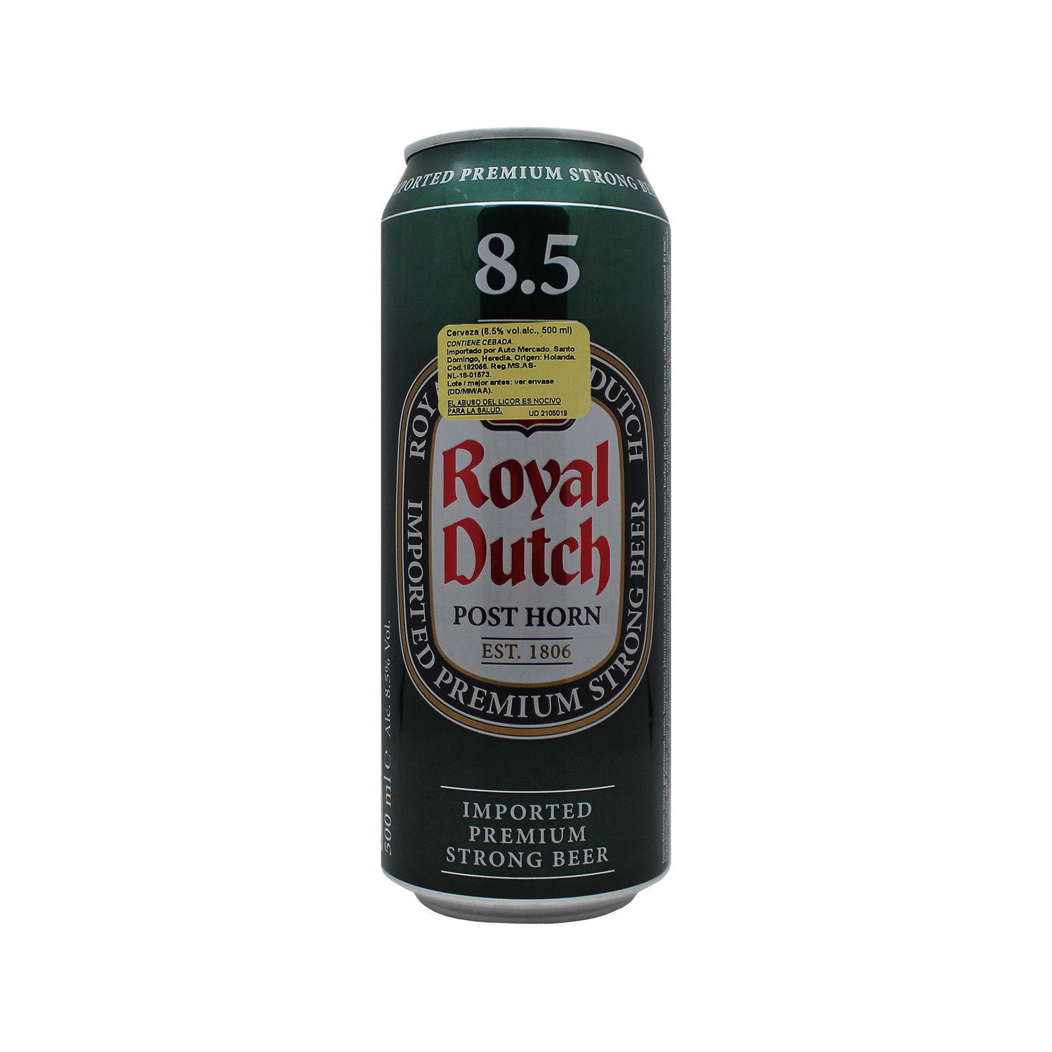 Cerveza Importada 8.5% Alcohol Holanda Royal Dutch Lata 500 Ml