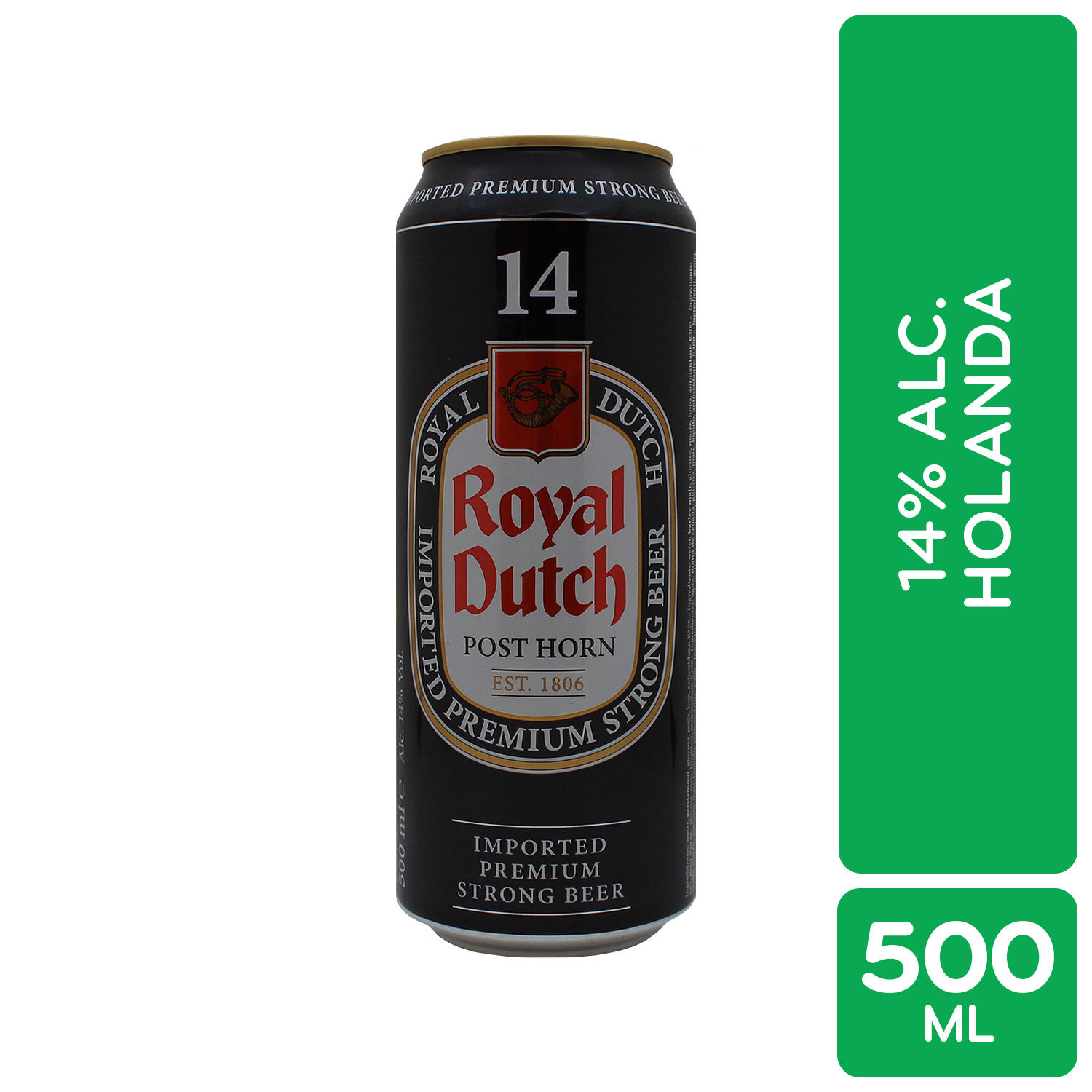 Cerveza Importada 14% Alcohol Holanda Royal Dutch Lata 500 Ml