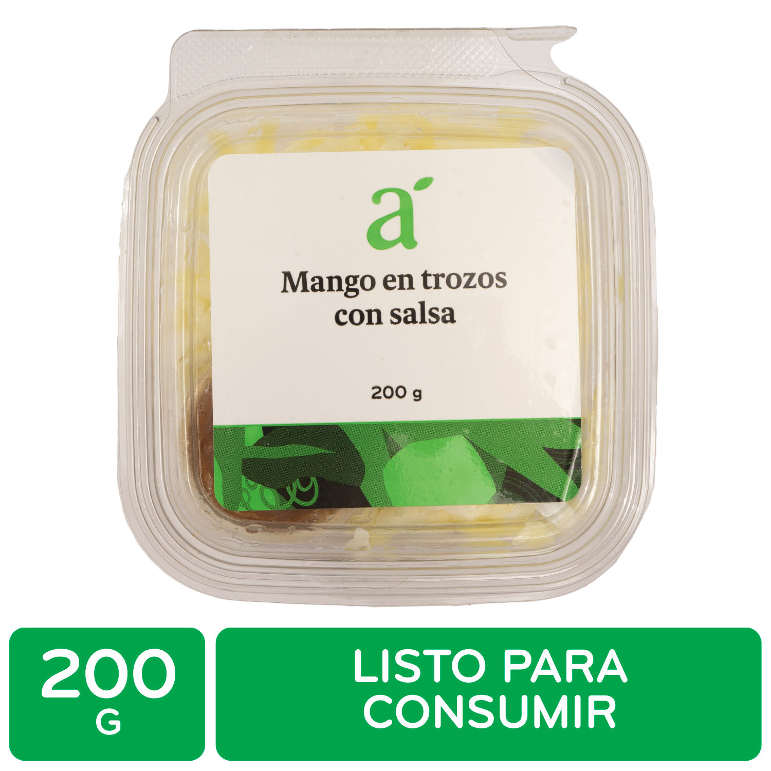 Mango Trozo Con Salsa Auto Mercado Bandeja 200 G