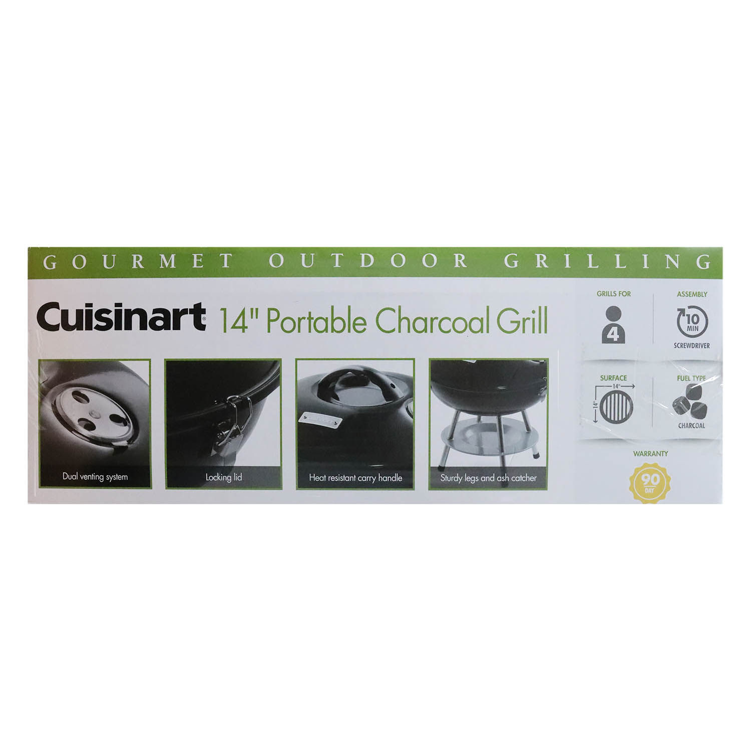 Parrilla Carbon Bbq Negra Cuisinart Unidad