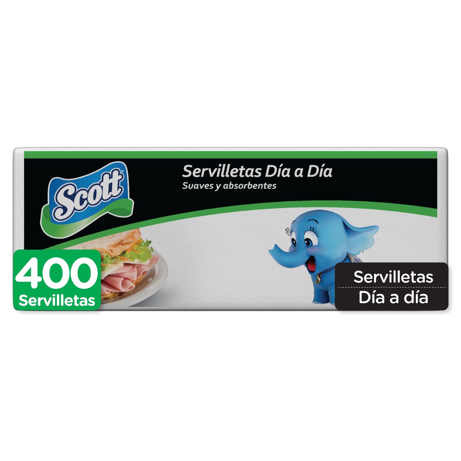 Servilleta Papel Lisa Cuadrada Scott Bolsa 566 G