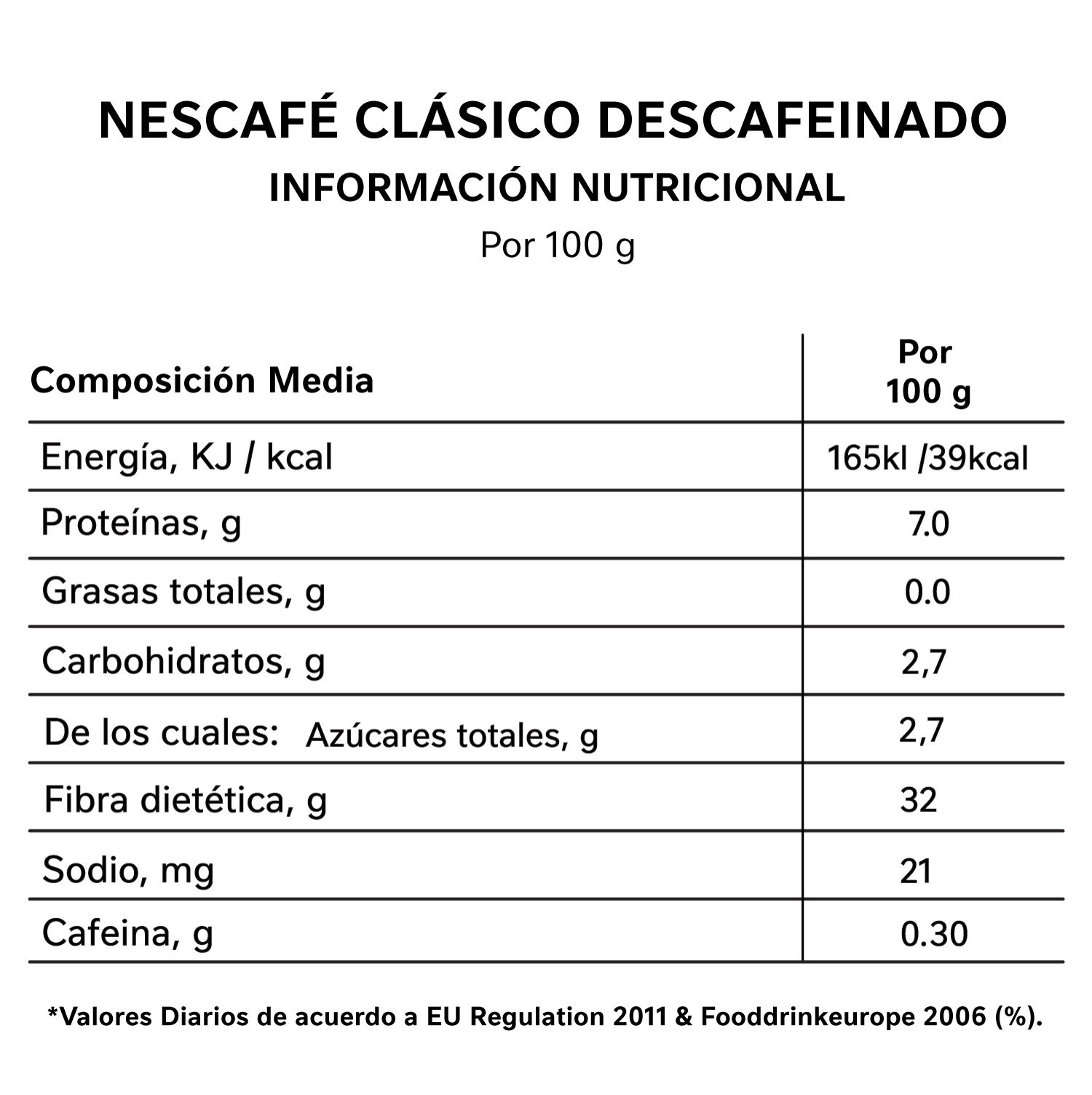 Cafe Instantaneo Descafeinado Nescafe Frasco 120 G