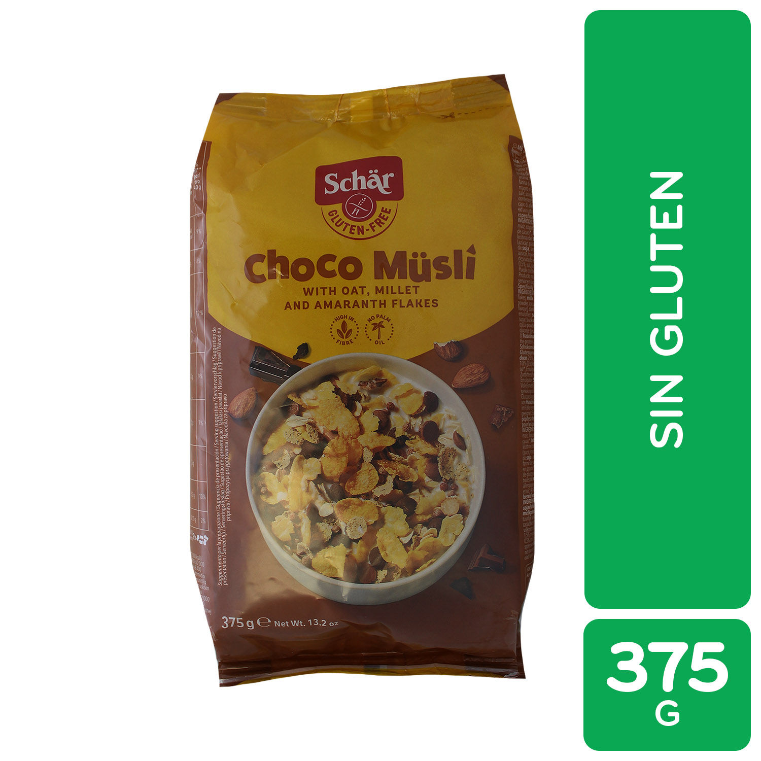 Cereal Sin Gluten Chocolate Schar Paquete 375 G