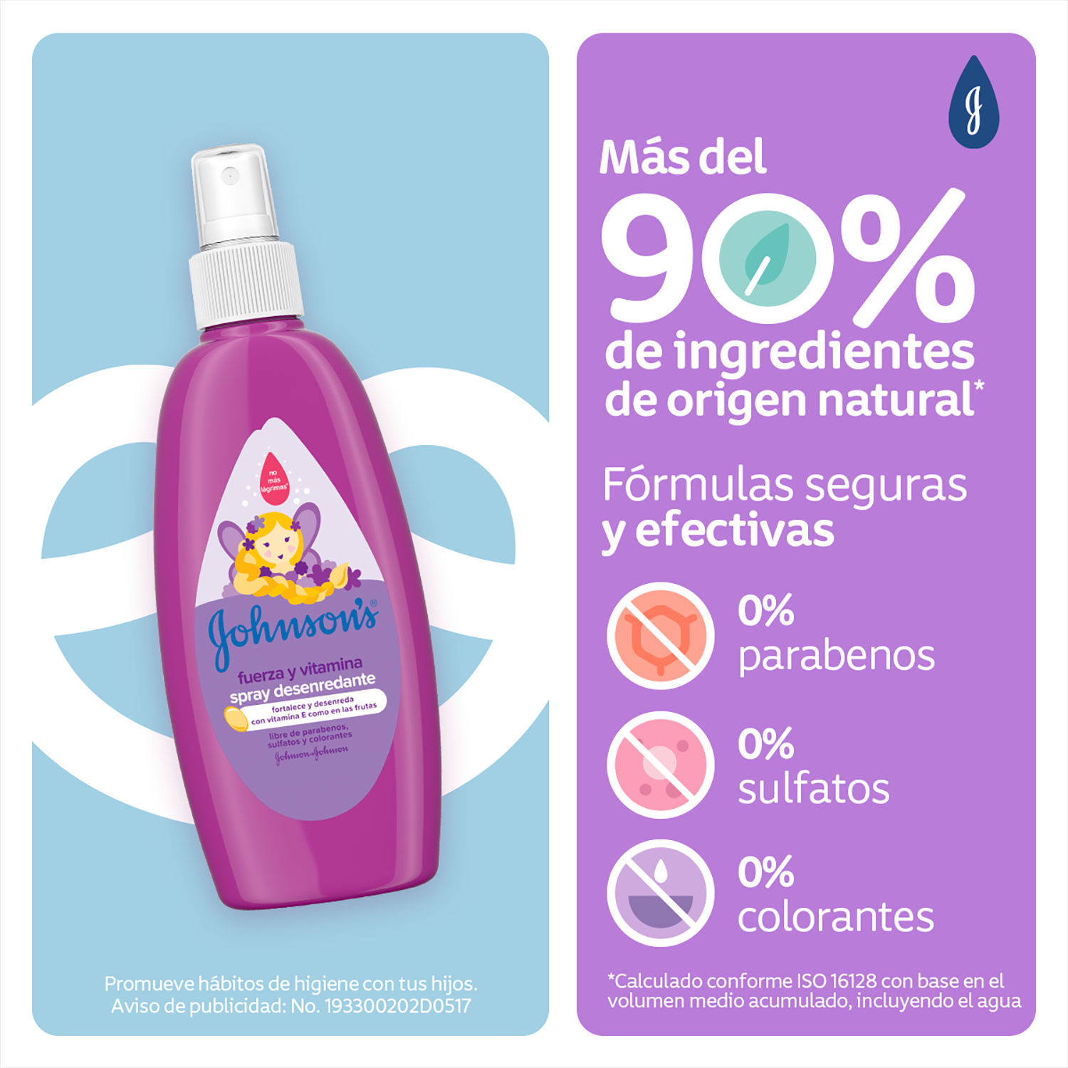 Spray Cabello Johnson & Johnson Envase 200 Ml