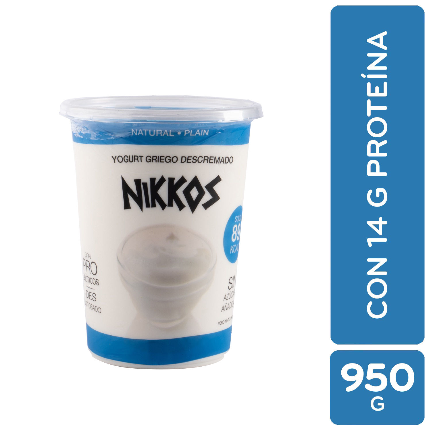 Yogurt Griego Natural Nikkos Envase 950 G Auto Mercado
