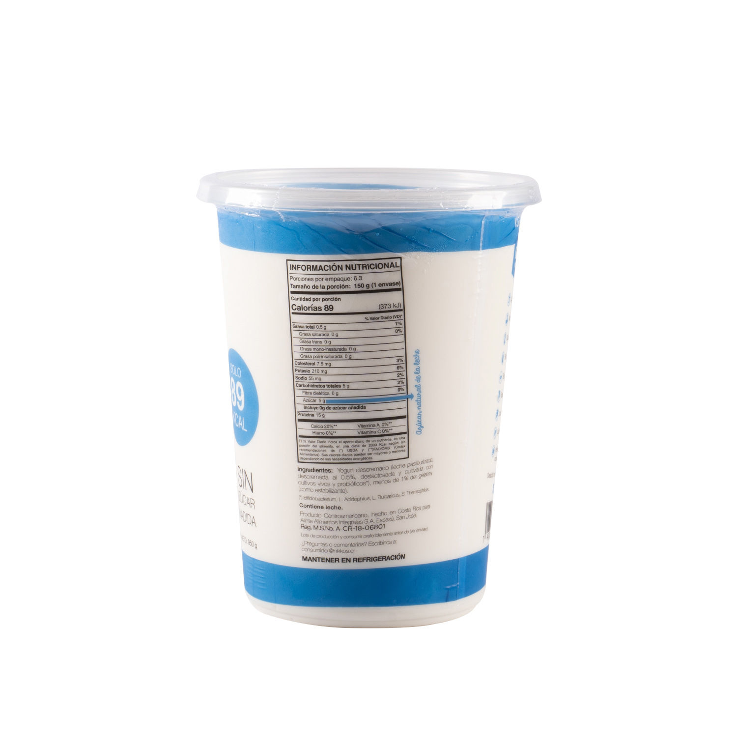 Yogurt Griego Natural Nikkos Envase 950 G Auto Mercado