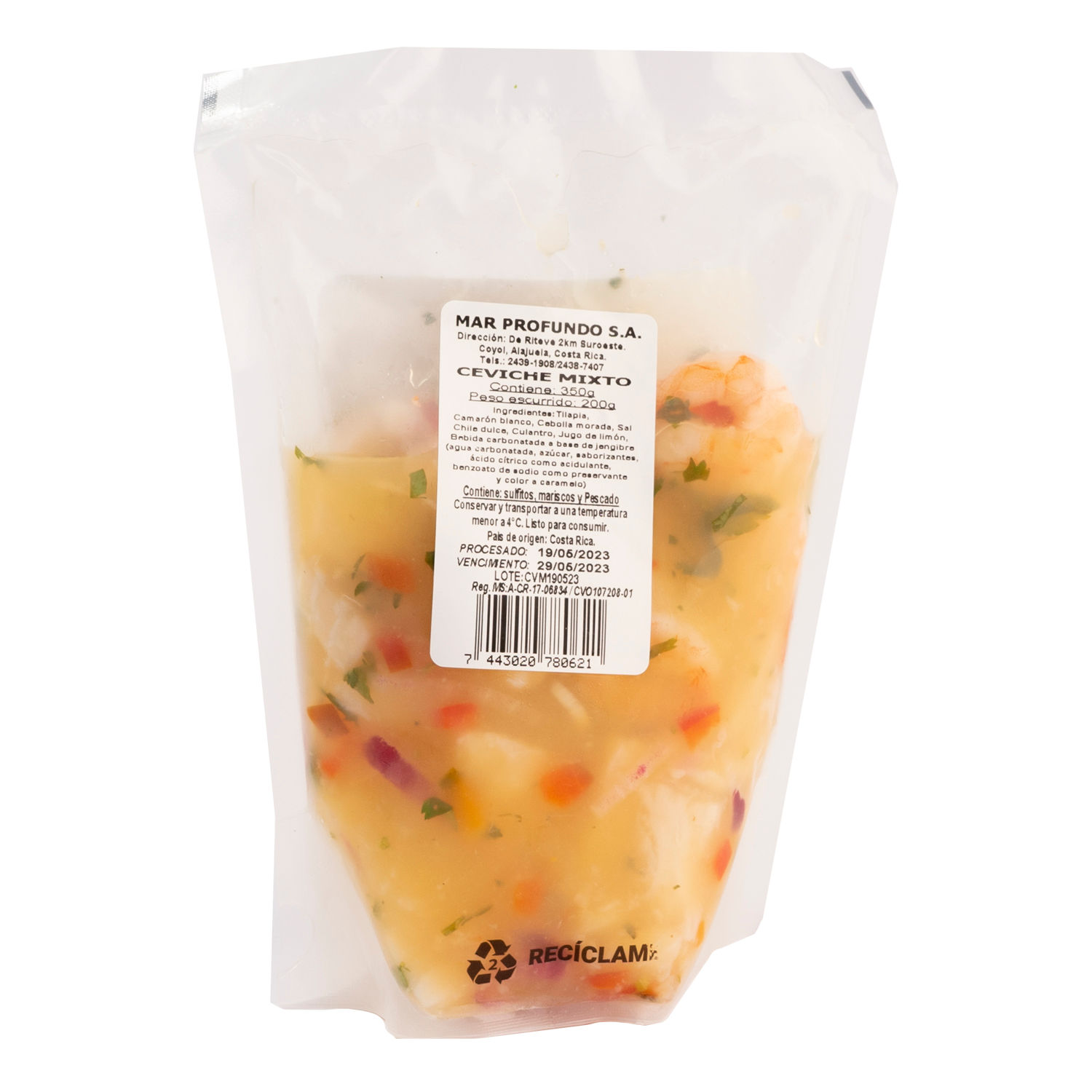 Ceviche Mixto Auto Mercado Bolsa 350 G