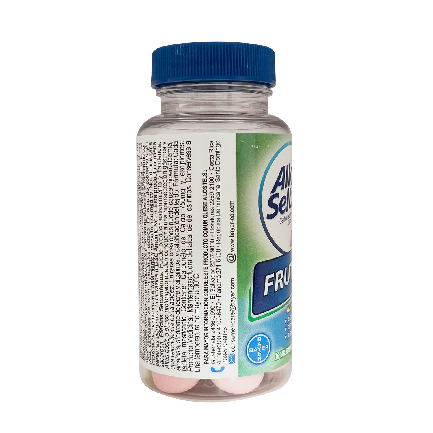 Antiacido Adulto Tableta Frutas Alka Seltzer Botella 36 Unid