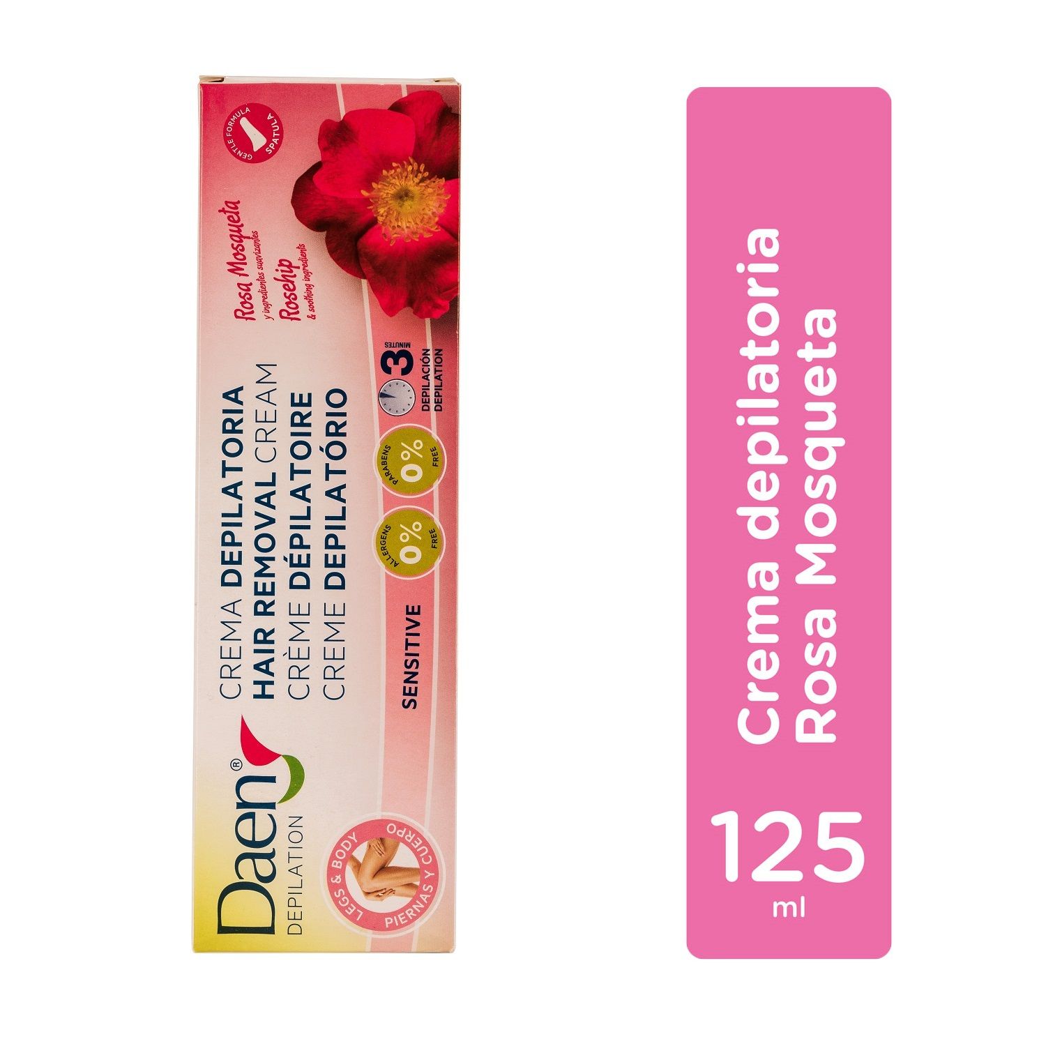 Crema Depilacion Corporal Piel Sensible Mujer Daen Caja 125 Ml