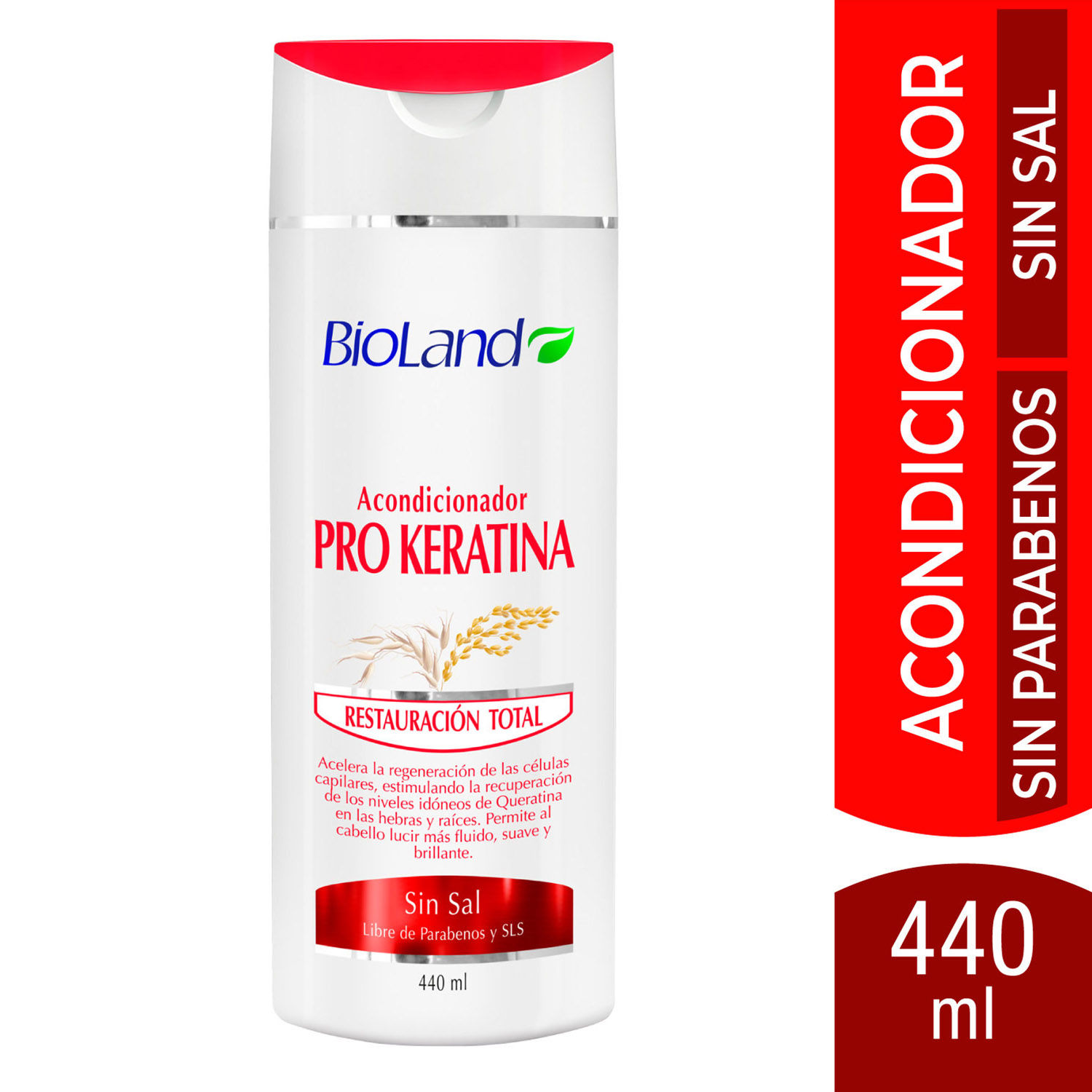 Acondicionador Natural Restauracion Pro Keratina Bioland Envase 440 Ml