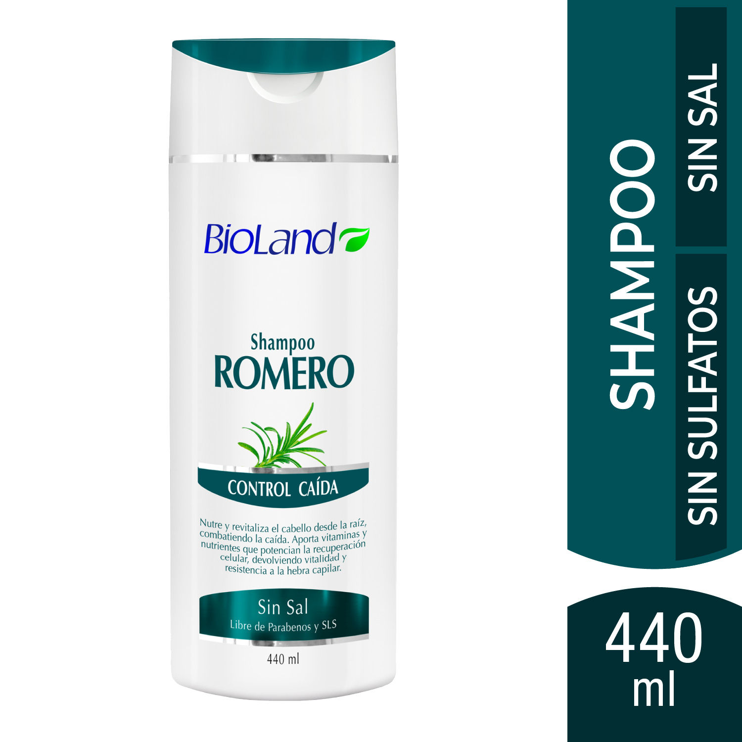 Shampoo Natural Revitalizante Romero Bioland Envase 440 Ml