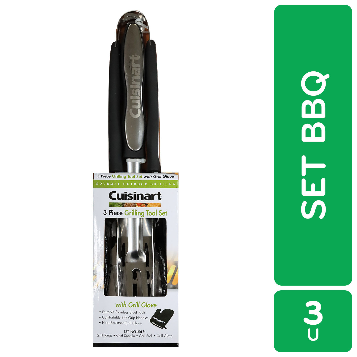 Cocina Guante Bbq Negro Cuisinart Unidad