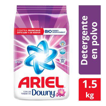 Detergente Polvo Con Downy Ariel Bolsa 1500 G