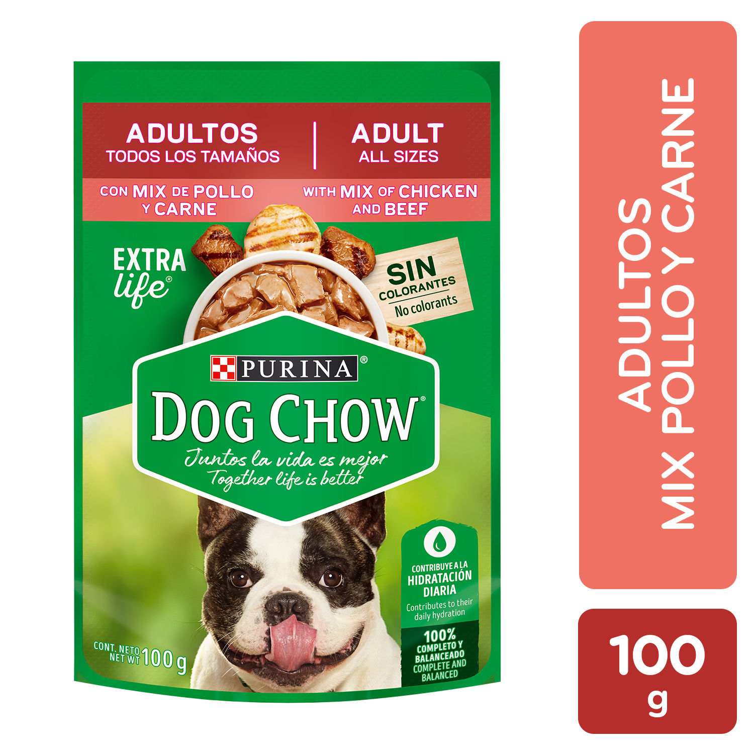 Alimento Perro Humedo Adulto Pollo Raza Pequeña Purina Dog Chow Bolsa 100 G