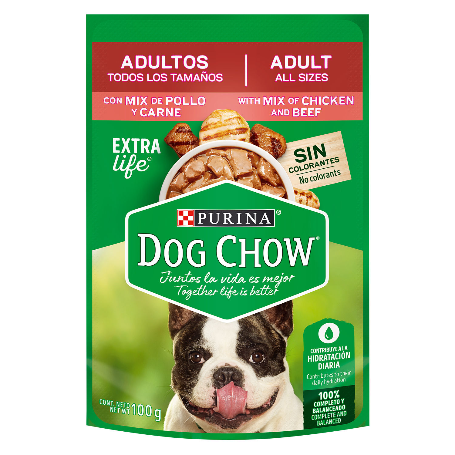 Alimento Perro Humedo Adulto Pollo Raza Pequeña Purina Dog Chow Bolsa 100 G