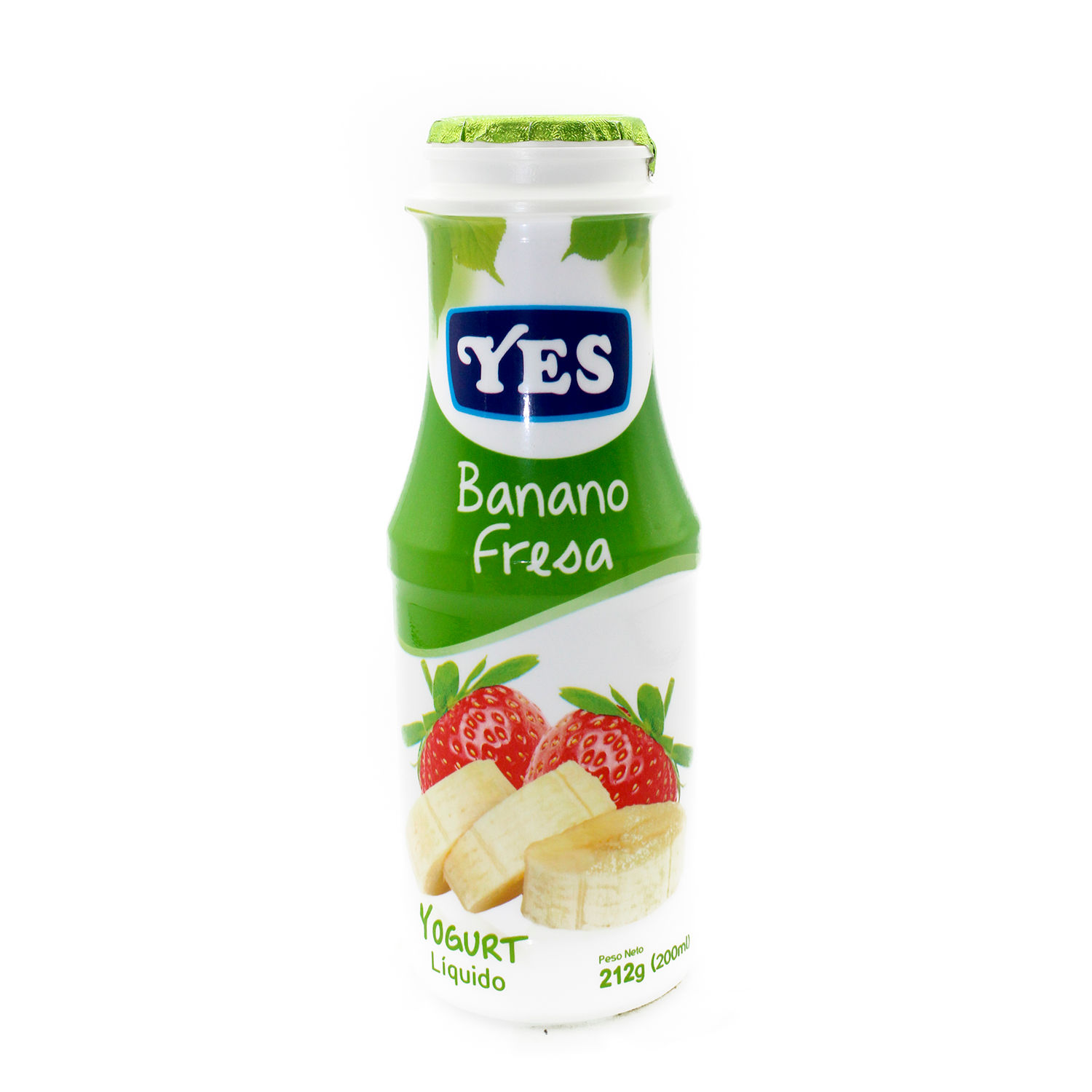 Yogurt Liquido Banano Fresa Yes Envase 200 G