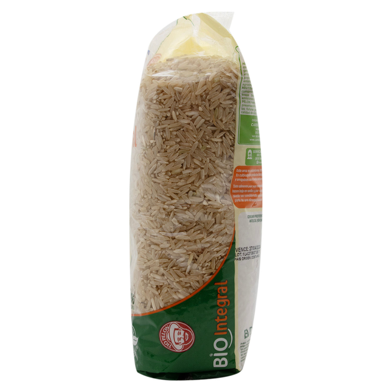 Arroz Integral 95% Bio Tio Pelon Paquete 1000 G